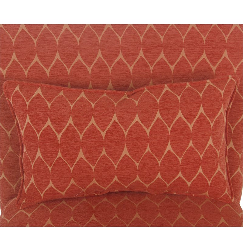 HomePop Transitional Fabric Parker Accent Chair with Pillow in Orange