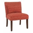 HomePop Transitional Fabric Parker Accent Chair with Pillow in Orange