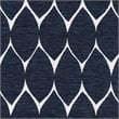 HomePop Transitional Fabric Parker Accent Chair with Pillow in Textured Blue