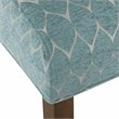 HomePop Transitional Fabric Parker Accent Chair with Pillow in Teal Blue