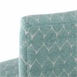HomePop Transitional Fabric Parker Accent Chair with Pillow in Teal Blue
