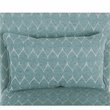 HomePop Transitional Fabric Parker Accent Chair with Pillow in Teal Blue