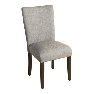 HomePop 38&quot Traditional Fabric Parsons Dining Chair in Light Gray