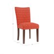 HomePop Traditional Fabric Parsons Chairs in Melon Orange (Set of 2)