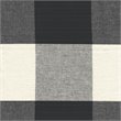 HomePop Transitional Fabric Plaid Pattern Parker Accent Chair w/ Pillow in Black