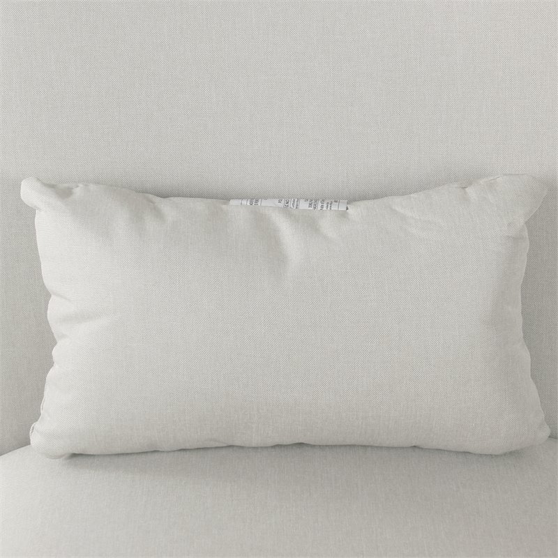 HomePop Transitional Fabric Parker Accent Chair with Pillow in White