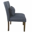 HomePop Transitional Fabric Parker Accent Chair with Pillow in Navy Blue