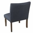 HomePop Transitional Fabric Parker Accent Chair with Pillow in Navy Blue