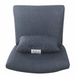 HomePop Transitional Fabric Parker Accent Chair with Pillow in Navy Blue