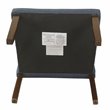 HomePop Transitional Fabric Parker Accent Chair with Pillow in Navy Blue