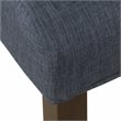 HomePop Transitional Fabric Parker Accent Chair with Pillow in Navy Blue