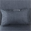 HomePop Transitional Fabric Parker Accent Chair with Pillow in Navy Blue