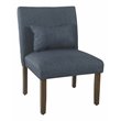 HomePop Transitional Fabric Parker Accent Chair with Pillow in Navy Blue