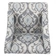 HomePop Traditional Wood and Fabric Swoop Accent Chair in Suri Blue