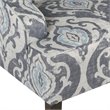 HomePop Traditional Wood and Fabric Swoop Accent Chair in Suri Blue