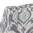HomePop Traditional Wood and Fabric Swoop Accent Chair in Suri Blue