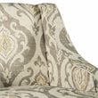 HomePop Suri Traditional Wood and Fabric Swoop Arm Accent Chair in Brown