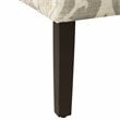 HomePop Suri Traditional Wood and Fabric Swoop Arm Accent Chair in Brown