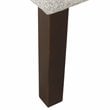HomePop Traditional Wood and Fabric Swoop Arm Accent Chair in Cream/Gray