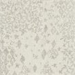 HomePop Traditional Wood and Fabric Swoop Arm Accent Chair in Cream/Gray