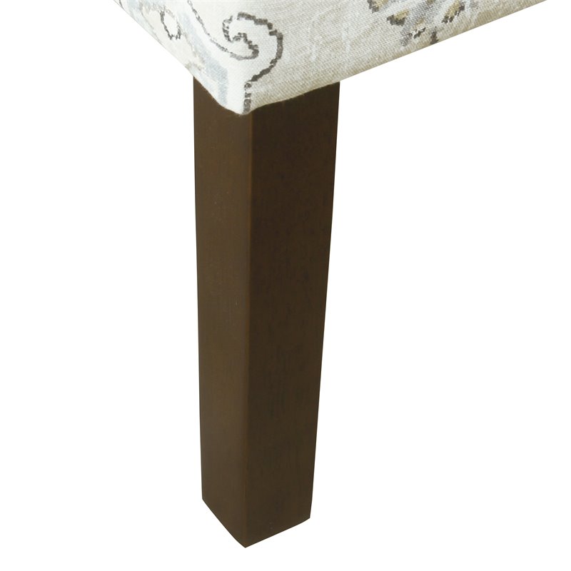 HomePop Traditional Fabric Swoop Arm Accent Chair in Ebony Cream