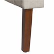 HomePop Traditional Wood and Velvet Swoop Arm Accent Chair in Gray
