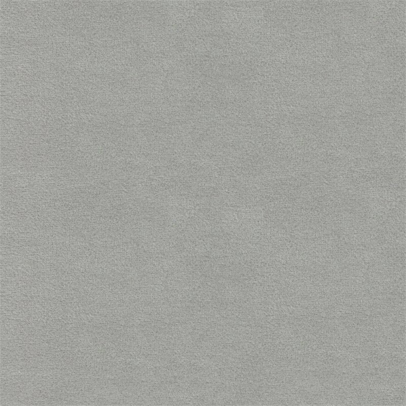 HomePop Traditional Wood and Velvet Swoop Arm Accent Chair in Gray