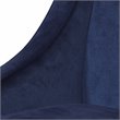 HomePop Traditional Wood and Velvet Swoop Arm Accent Chair in Dark Blue