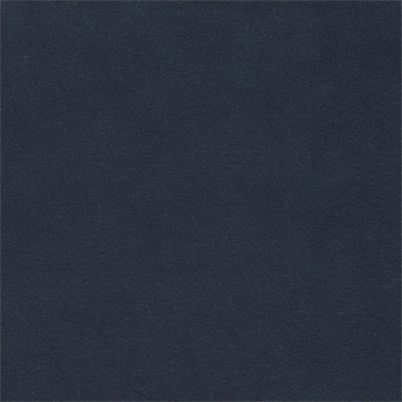 HomePop Traditional Wood and Velvet Swoop Arm Accent Chair in Dark Blue