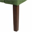 HomePop Traditional Wood and Velvet Swoop Arm Accent Chair in Green