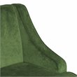 HomePop Traditional Wood and Velvet Swoop Arm Accent Chair in Green