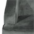 HomePop Traditional Wood and Velvet Swoop Arm Accent Chair in Dark Gray