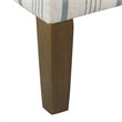 HomePop Emerson Wood & Fabric Stripe Pattern Accent Arm Chair in Teal Blue