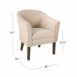 HomePop Transitional Wood and Velvet Barrel Accent Chair in Blush Pink