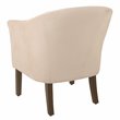 HomePop Transitional Wood and Velvet Barrel Accent Chair in Blush Pink