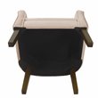 HomePop Transitional Wood and Velvet Barrel Accent Chair in Blush Pink