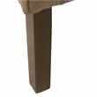 HomePop Transitional Wood and Faux Leather Barrel Accent Chair in Brown