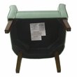 HomePop Transitional Wood and Fabric Barrel Accent Chair in Textured Aqua Blue