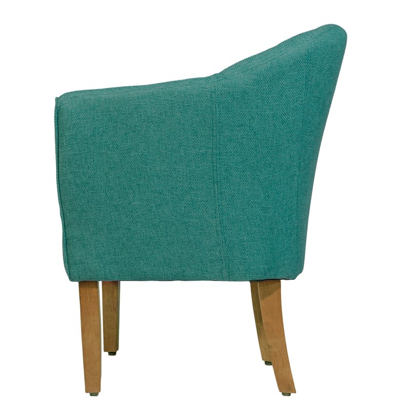 HomePop Wood and Fabric Chunky Textured Accent Chair in Blue