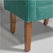 HomePop Wood and Fabric Chunky Textured Accent Chair in Blue