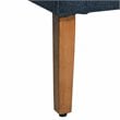 HomePop Wood and Fabric Chunky Textured Accent Chair in Dark Blue