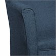 HomePop Wood and Fabric Chunky Textured Accent Chair in Dark Blue