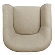 HomePop Transitional Wood and Fabric Barrel Accent Chair in Flax Brown