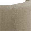 HomePop Transitional Wood and Fabric Barrel Accent Chair in Flax Brown