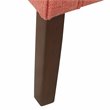 HomePop Transitional Wood and Fabric Barrel Accent Chair in Textured Orange
