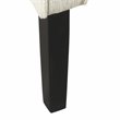 HomePop Transitional Wood and Fabric Barrel Accent Chair in White