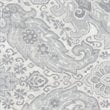 HomePop Traditional Fabric Damask Swoop Arm Accent Chair in Gray