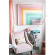 HomePop Traditional Wood and Velvet Swoop Arm Accent Chair in Pink