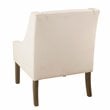 HomePop Traditional Wood and Velvet Swoop Arm Accent Chair in Pink