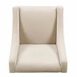HomePop Traditional Wood and Velvet Swoop Arm Accent Chair in Pink
